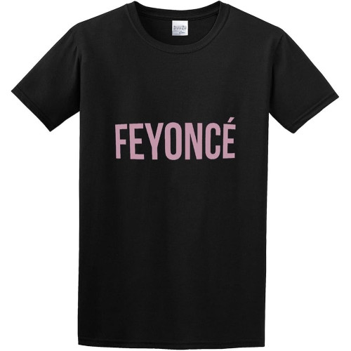 Feyonce Slogan Unisex 100% Cotton Short-Sleeve T-Shirts Black Feyonce Slogan Unisex 100% Cotton Short-Sleeve T-Shirts Black