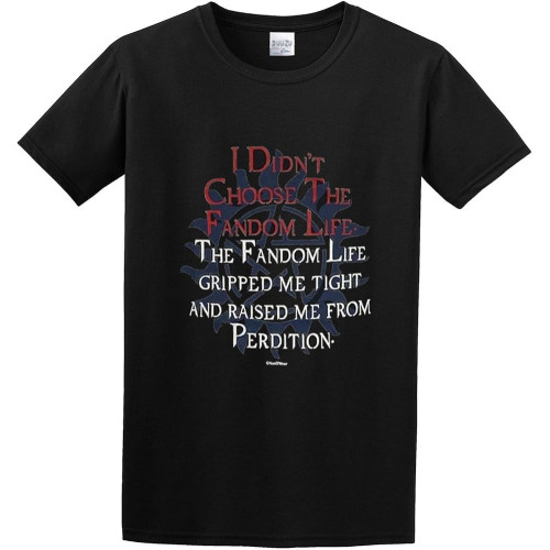 Fandom Life Unisex 100% Cotton Short-Sleeve T-Shirts Black