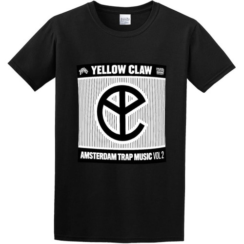 Men Yellow Claw Retro Unisex 100% Cotton Short-Sleeve T-Shirts Black Men Yellow Claw Retro Unisex 100% Cotton Short-Sleeve T-Shirts Black