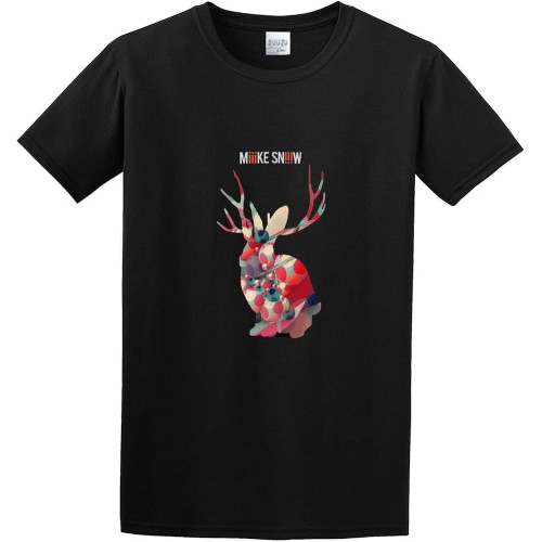 Miike Snow Iii 216S Unisex 100% Cotton Short-Sleeve T-Shirts Black Miike Snow Iii 216S Unisex 100% Cotton Short-Sleeve T-Shirts Black
