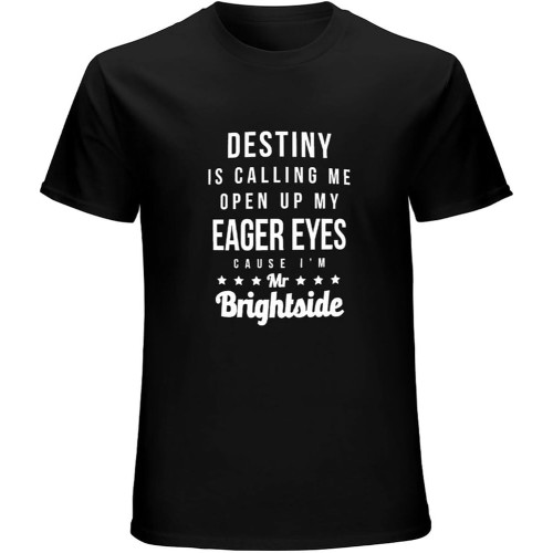 Killers Mr Brightside Inspired Lyrics - Music Festival Glastonbury Tee Short-Sleeve T-Shirt Black