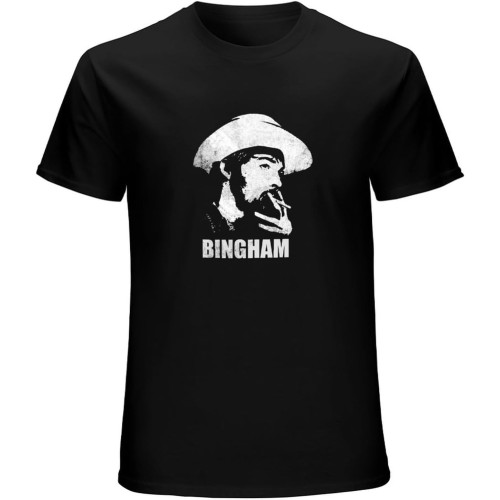 BINGGHAM O-Neck 100% Cotton Short Sleeve Unisex T-Shirt