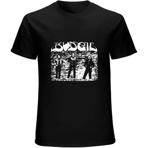 New Budgie Heavy Metal Rock Band Music Members Vintage Graphic Short-Sleeve T-Shirt Black New Budgie Heavy Metal Rock Band Music Members Vintage Graphic Short-Sleeve T-Shirt Black