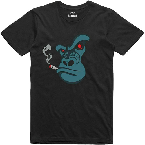 Gorilla Gangsta Funny Ringspun Soft Style Pullover Short Sleeve Top Men's O-Neck T-Shirt Unisex Pure Cotton Black Gorilla Gangsta Funny Ringspun Soft Style Pullover Short Sleeve Top Men's O-Neck T-Shirt Unisex Pure Cotton Black