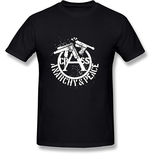 Crass Pullover Short Sleeve Top Men's O-Neck T-Shirt Unisex Pure Cotton Black Crass Pullover Short Sleeve Top Men's O-Neck T-Shirt Unisex Pure Cotton Black