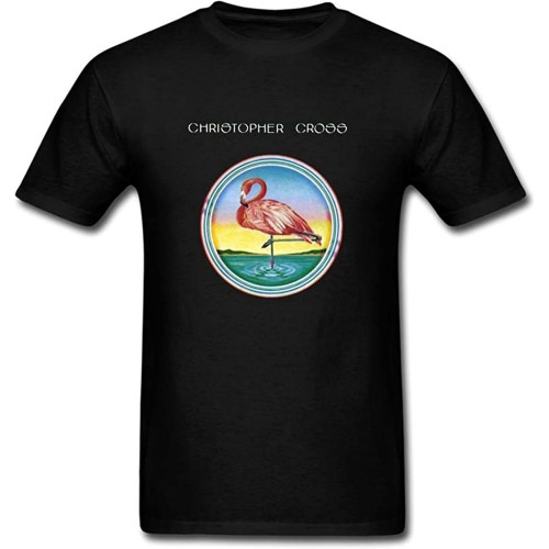 Reading Christopher Cross Christopher Cross Pullover Short Sleeve Top Men's O-Neck T-Shirt Unisex Pure Cotton Black Reading Christopher Cross Christopher Cross Pullover Short Sleeve Top Men's O-Neck T-Shirt Unisex Pure Cotton Black