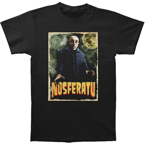 Mens Nosferatu Fitted Pullover Short Sleeve Top Men's O-Neck T-Shirt Unisex Pure Cotton Black Mens Nosferatu Fitted Pullover Short Sleeve Top Men's O-Neck T-Shirt Unisex Pure Cotton Black
