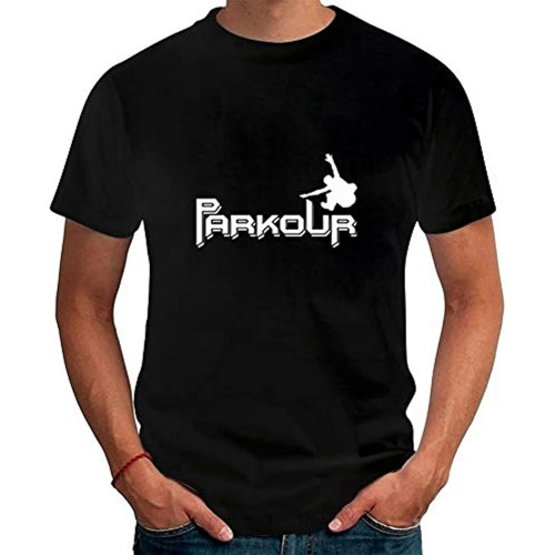 Parkour Print Summer Casual Streetwear Hip Hop Fitness Fashion Tops Pullover Short Sleeve Top Men's O-Neck T-Shirt Unisex Pure Cotton Black Parkour Print Summer Casual Streetwear Hip Hop Fitness Fashion Tops Pullover Short Sleeve Top Men's O-Neck T-Shirt Unisex Pure Cotton Black