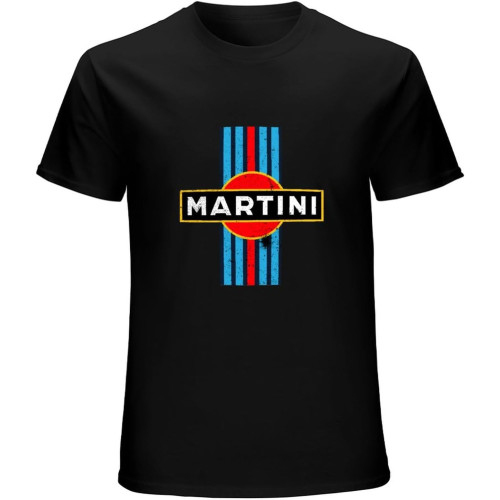 Retro Martini Racing Car Enthusiast Rally O-Neck 100% Cotton Short Sleeve Unisex T-Shirt