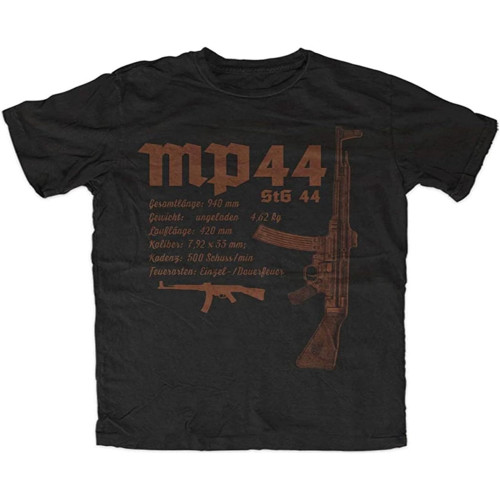 Mp44 Black Landser Deutsches Reich Ruhm Ehre Ww2 Soldaten Sturmgewehr Pullover Short Sleeve Top Men's O-Neck T-Shirt Unisex Pure Cotton Black
