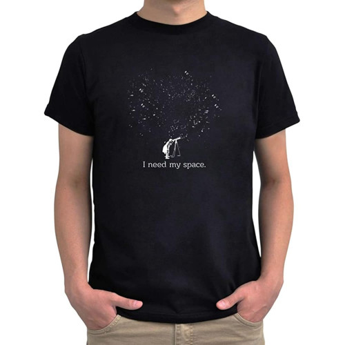 I Need My Space Astronomy O-Neck 100% Cotton Short Sleeve Unisex T-Shirt