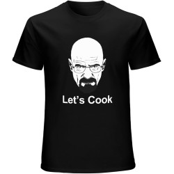 Let' Cook Walter White Breaking Bad O-Neck 100% Cotton Short Sleeve Unisex T-Shirt