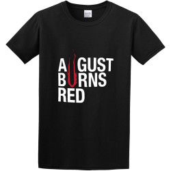 Men's T Shirt August Burns Red Band Logo Double Stitch Sleeves and Hem Black Men's T Shirt August Burns Red Band Logo Double Stitch Sleeves and Hem Black