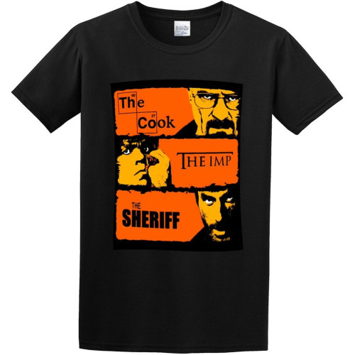 Breaking Bad Walter The Cook The Imp The Sheriff O-Neck 100% Cotton Short Sleeve Unisex T-Shirt Breaking Bad Walter The Cook The Imp The Sheriff O-Neck 100% Cotton Short Sleeve Unisex T-Shirt