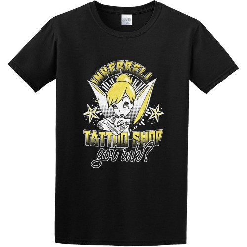 Inkerbell Tattoo Shop O-Neck 100% Cotton Short Sleeve Unisex T-Shirt