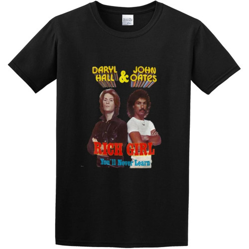 ManRV Hall & Oates Rich Girl O-Neck 100% Cotton Short Sleeve Unisex T-Shirt