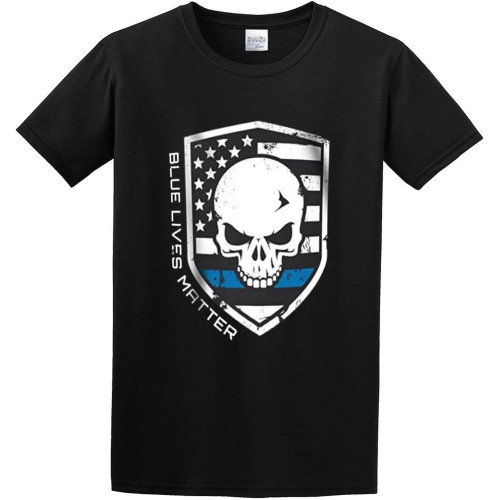 Grossbull Blue Lives Matter Police Thin Blue Line O-Neck 100% Cotton Short Sleeve Unisex T-Shirt Grossbull Blue Lives Matter Police Thin Blue Line O-Neck 100% Cotton Short Sleeve Unisex T-Shirt
