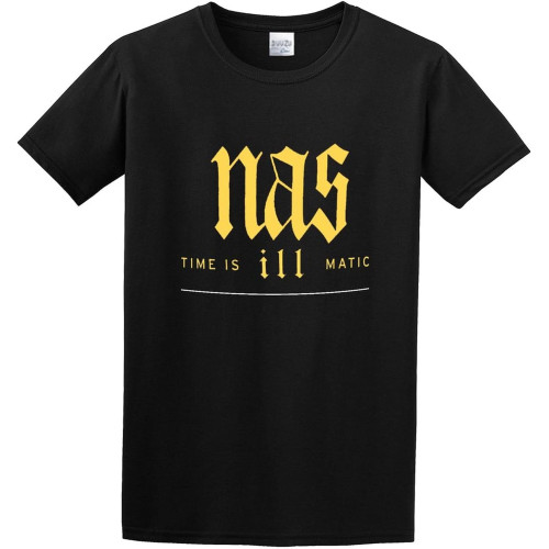 NAS Time is Illmatic Film T-Shirt Man's Fashion Cotton Black Clothes NAS Time is Illmatic Film T-Shirt Man's Fashion Cotton Black Clothes