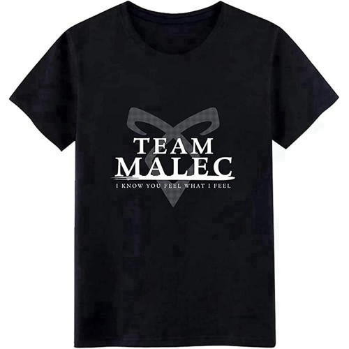 Shadowhunters Team Malec T Shirt Customize Short Sleeve Letters Sunlight Breathable Summer Trend Shirt