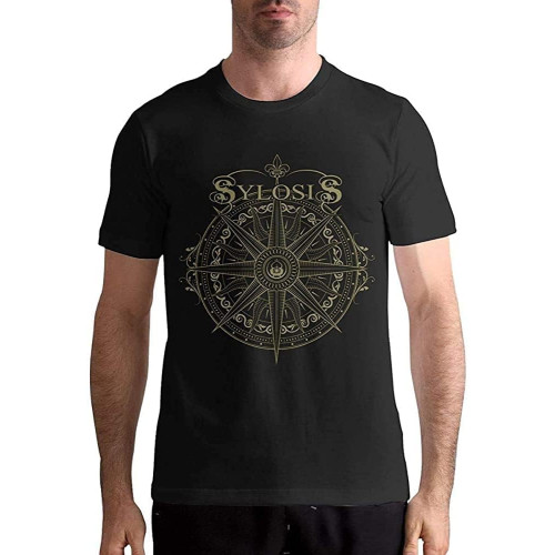 Sylosis Logo Man Tops Short Sleeve Pattern Mens T Shirt Black Mens T Shirt Sylosis Logo Man Tops Short Sleeve Pattern Mens T Shirt Black Mens T Shirt